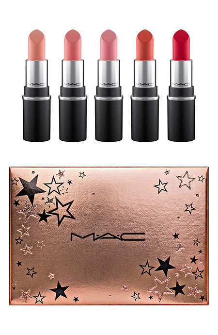 Christmas Makeup Gifts for Beauty Lovers: MAC Wish Upon Stars Mini Lipstick Set