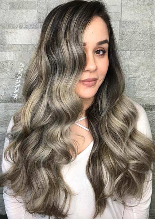 Autumn/ Fall Hair Colors, Ideas and Trends: Ash Blonde Balayage Hair