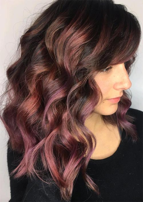 Autumn/ Fall Hair Colors, Ideas and Trends: Brown Pink Hair Color Melt