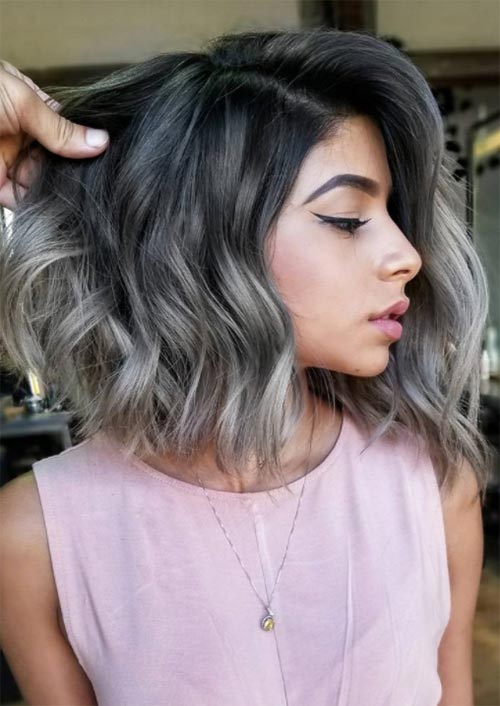 Autumn/ Fall Hair Colors, Ideas and Trends: Charcoal Grey Hair