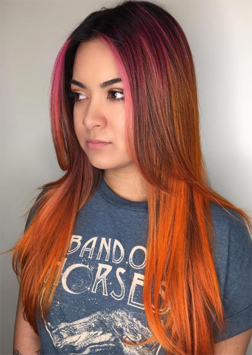 Autumn/ Fall Hair Colors, Ideas and Trends: Fire Orange Hair