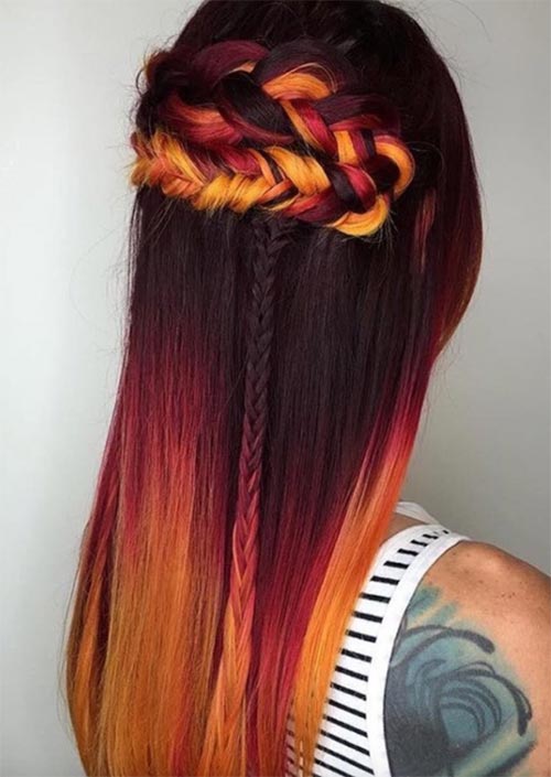 Autumn/ Fall Hair Colors, Ideas and Trends: Fire Red Hair