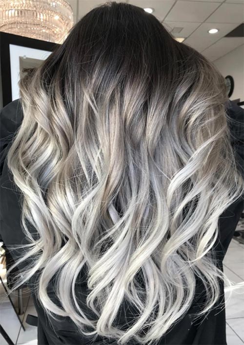 Autumn/ Fall Hair Colors, Ideas and Trends: Grey Ombre Hair