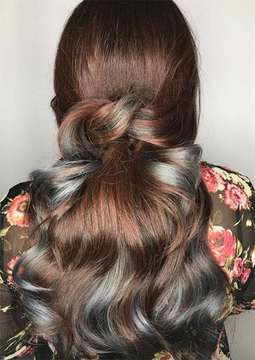 Autumn/ Fall Hair Colors, Ideas and Trends: Vintage Brown Denim Hair Color Melt
