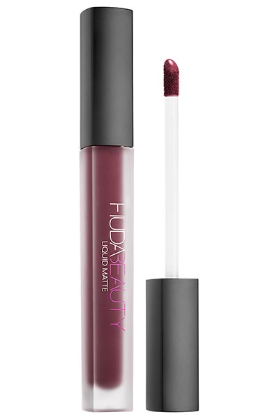 Best Burgundy Lipsticks to Buy: Huda Beauty Liquid Matte Lipstick in Famous