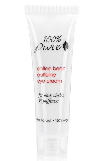 Best Eye Creams for Puffiness: 100 Percent Pure Coffee Bean Caffeine Eye Cream