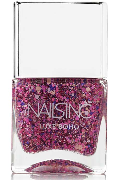 Best Sparkly/ Glitter Nail Polishes: Nails Inc Luxe Boho Nail Polish in Notting Hill Lane