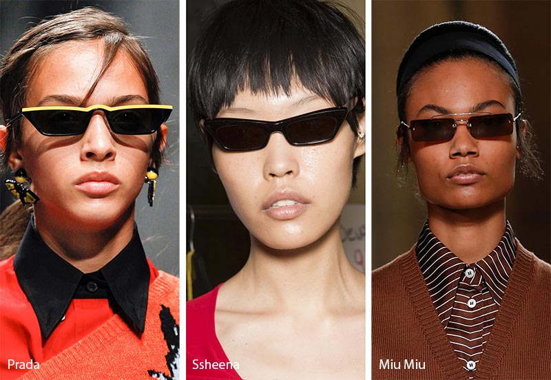 Spring/ Summer 2018 Sunglasses Trends: Elongated, Skinny Sunglasses