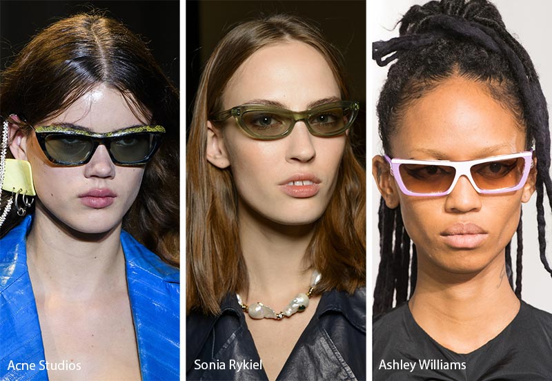 Spring/ Summer 2018 Sunglasses Trends: Rectangular Cat Eye Sunglasses