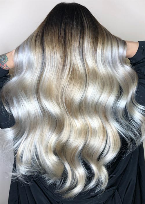 Winter Hair Colors Ideas & Trends: Ice Blonde Hair