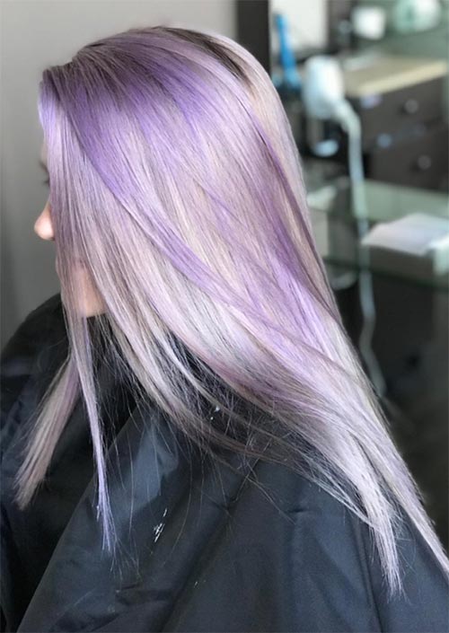 Winter Hair Colors Ideas & Trends: Lilac Ice Hair
