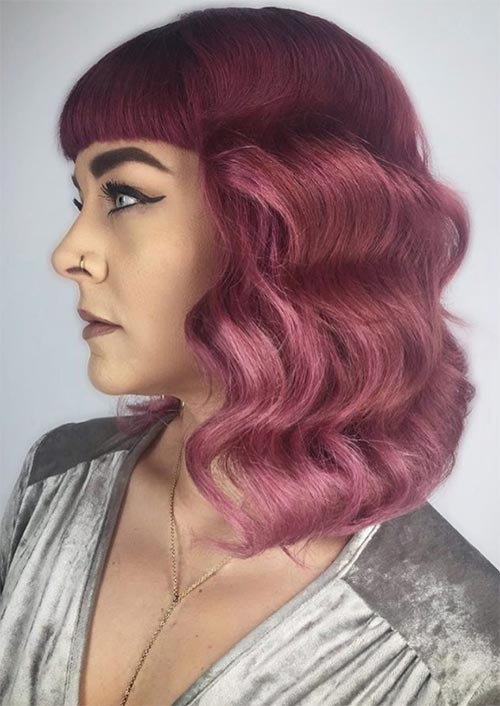 Winter Hair Colors Ideas & Trends: Magenta Pink Hair