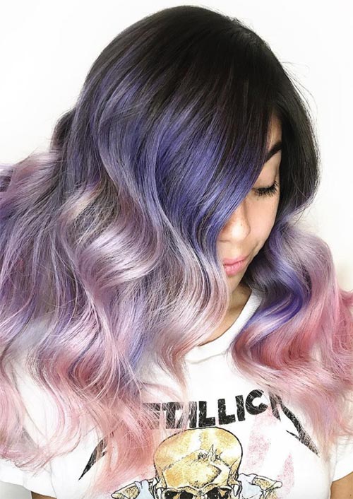 Winter Hair Colors Ideas & Trends: Pastel Silver, Purple, Pink Hair Colormelt