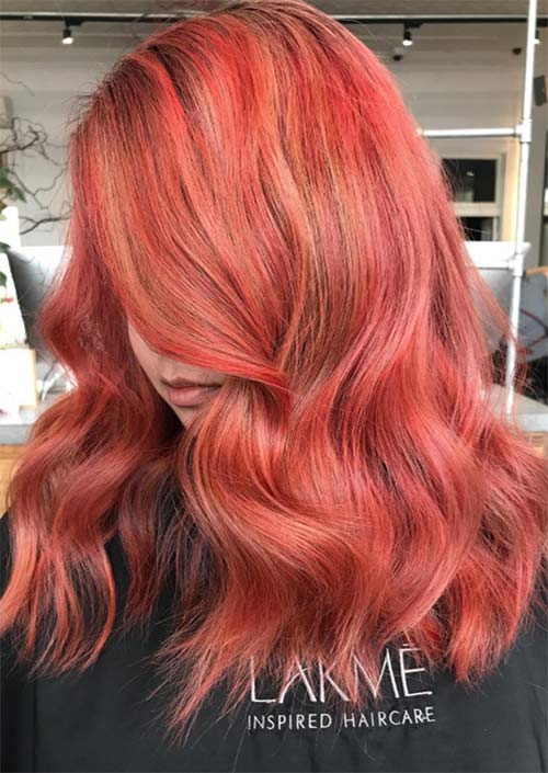 Winter Hair Colors Ideas & Trends: Strawberry Red Hair
