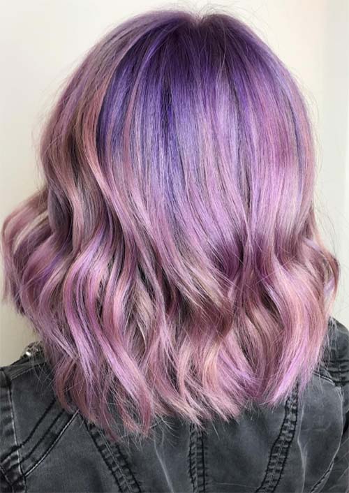 Winter Hair Colors Ideas & Trends: Violet Hair