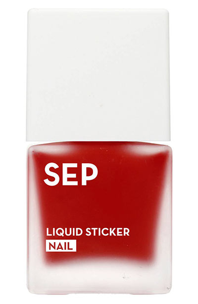 Best Red Nail Polishes for Every Skin Tone: SEP Liquid Sticker Nail in Red