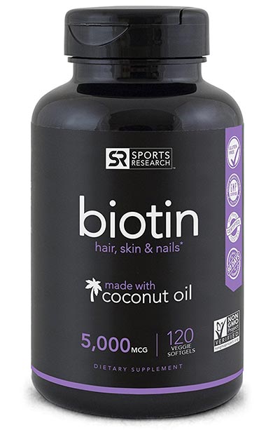 Best Hair Growth Vitamins & Supplements: Biotin High Potency 5000mcg Veggie Softgel for Hair, Skin & Nails