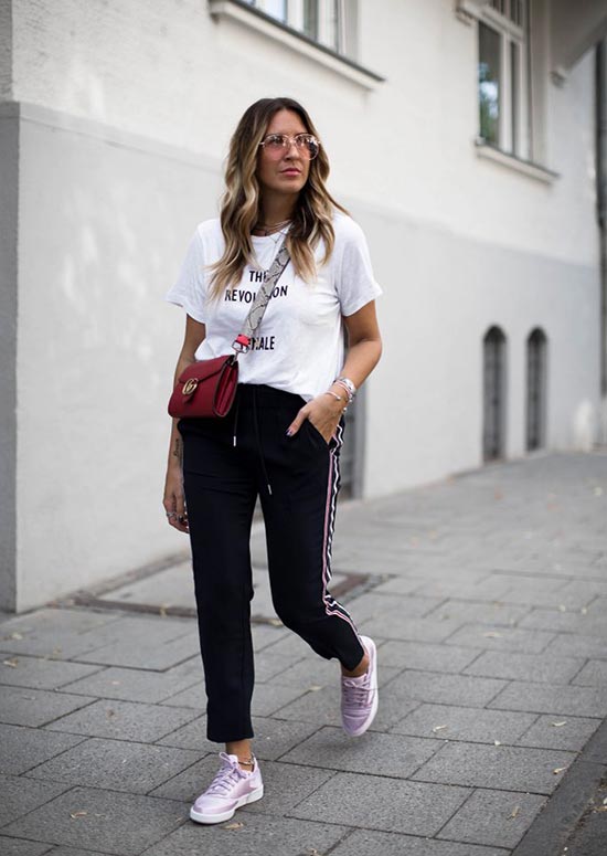 How to Style Sweatpants/ Track Pants for Women