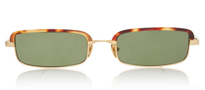 Best Tiny/ Small '90s Sunglasses for Women: Linda Farrow Leona Small Rectangular Sunglasses