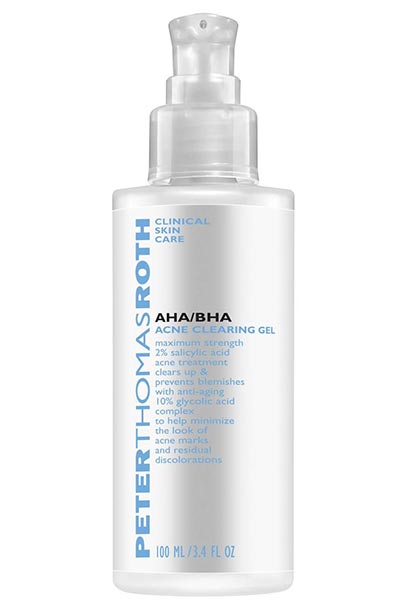 Best BHA/ Salicylic Acid Products for Skin Care: Peter Thomas Roth AHA/ BHA Acne Clearing Gel