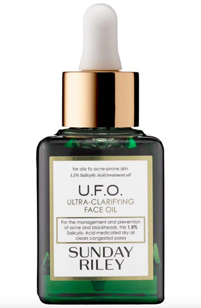 Best BHA/ Salicylic Acid Products for Skin Care: Sunday Riley U.F.O. Ultra Clarifying Face Oil