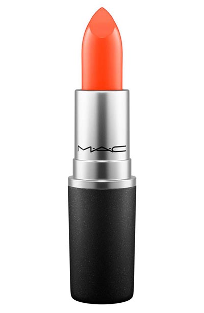 Best MAC Lipsticks Colors for Dark Skin: MAC Amplified Lipstick in Neon Orange