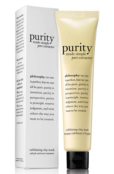 Best Clay Masks for Blackheads: Philosophy Purity Made Simple Pore Extractor Exfoliating Clay Mask