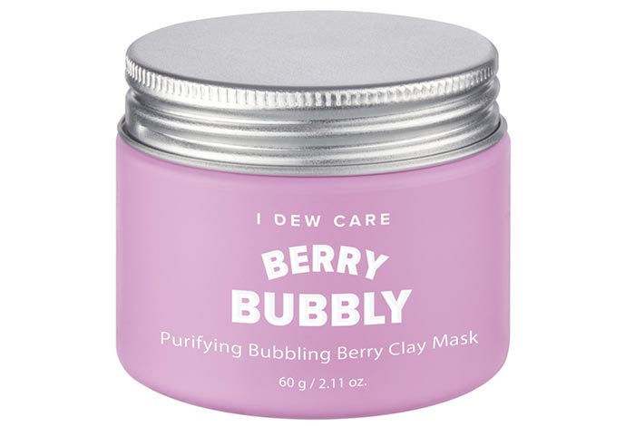 Best Clay Masks for Dry & Mature Skin Types: Memebox I Dew Care Berry Bubble Clay Mask