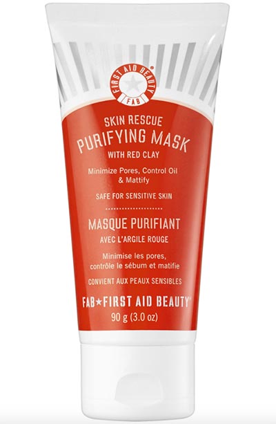 Best Clay Masks for Oily & Combination Skin Types: First Aid Beauty Skin Rescue Purifying Mask with Red Clay