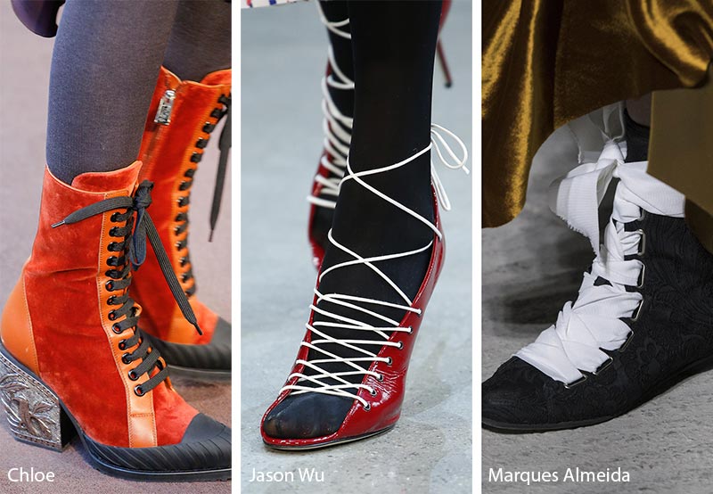 Fall/ Winter 2018-2019 Shoe Trends: Shoes & Boots with Laces and Straps