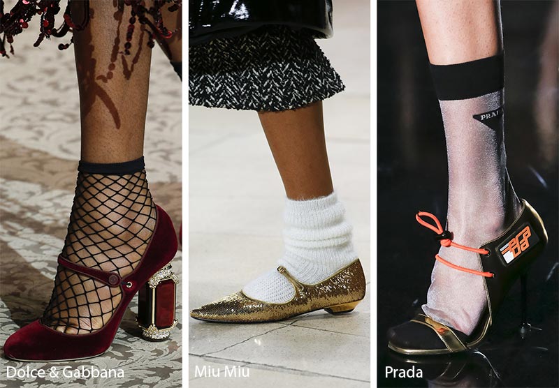 Fall/ Winter 2018-2019 Shoe Trends: Shoes with Socks