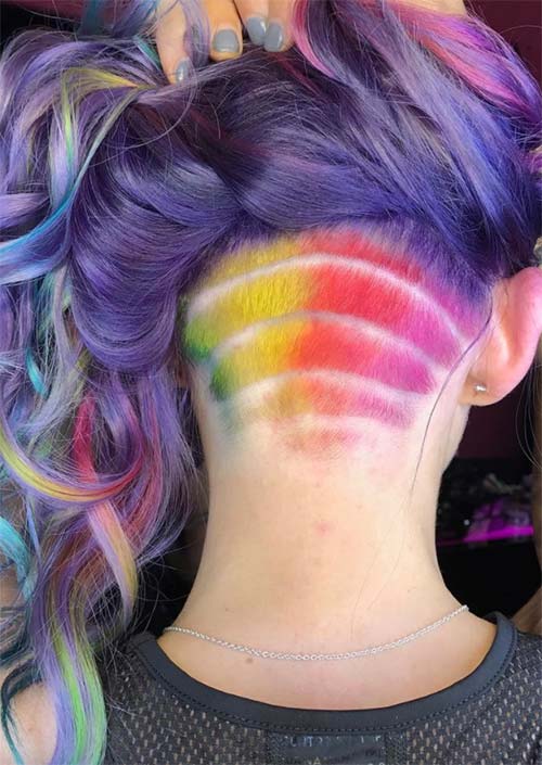 Undercut Hairstyles with Hair Tattoos for Women