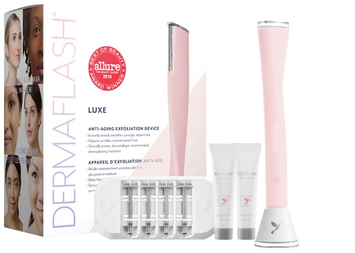 Best Peach Fuzz Removal Products: Dermaflash Luxe Anti-Aging Dermaplaning Exfoliation Device