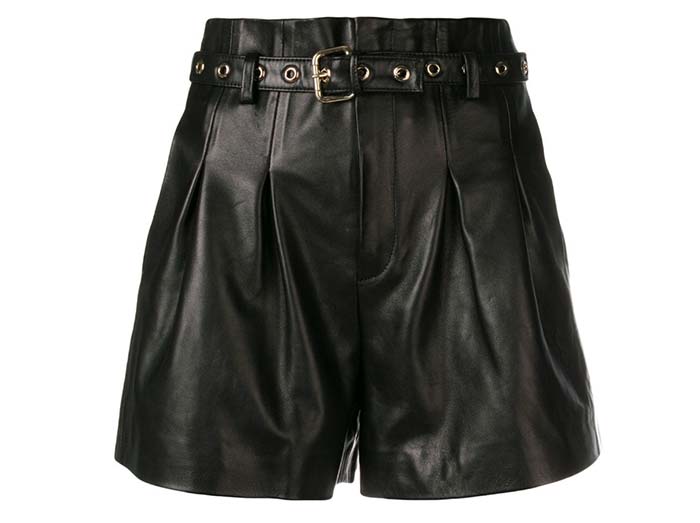Best Leather Short Shorts for Women: Red Valentino Leather Shorts
