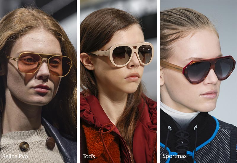 Fall/ Winter 2018-2019 Sunglasses Trends: Metal-Topped & Thick-Rimmed Aviator Sunglasses