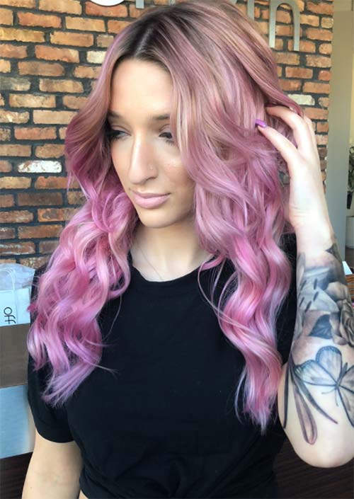 Spring Hair Colors Ideas & Trends: Balayage Pink Hair