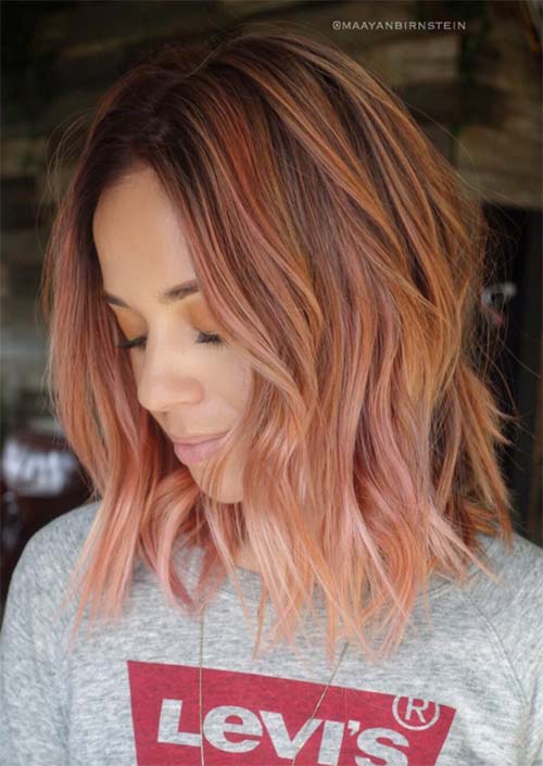 Spring Hair Colors Ideas & Trends: Blush Pumpkin Hair