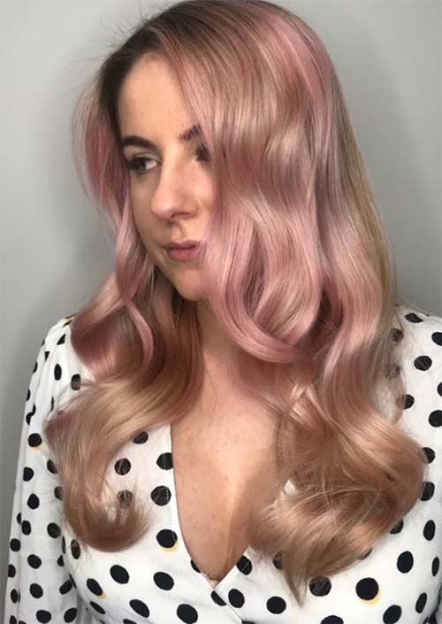 Spring Hair Colors Ideas & Trends: Bubblegum Rose Gold Hair