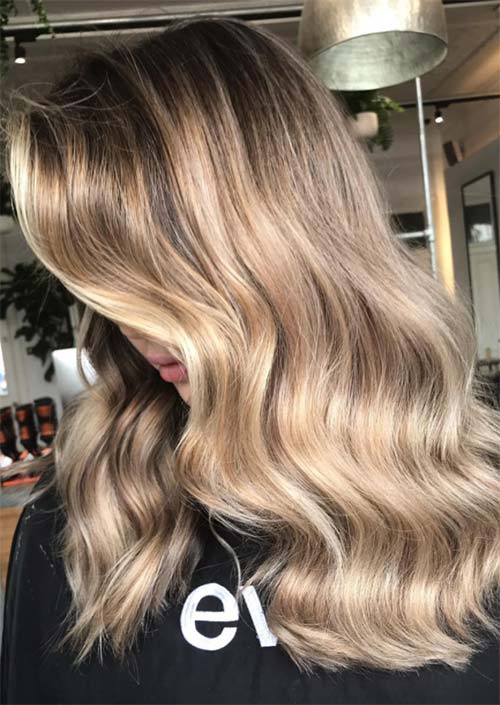 Spring Hair Colors Ideas & Trends: Champagne Bronde Ombre Hair