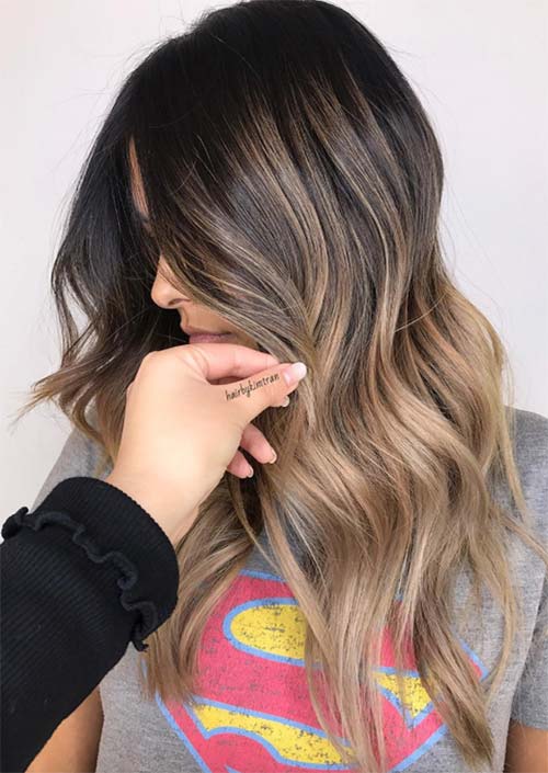 Spring Hair Colors Ideas & Trends: Chocolate Brown Blonde Ombre Hair