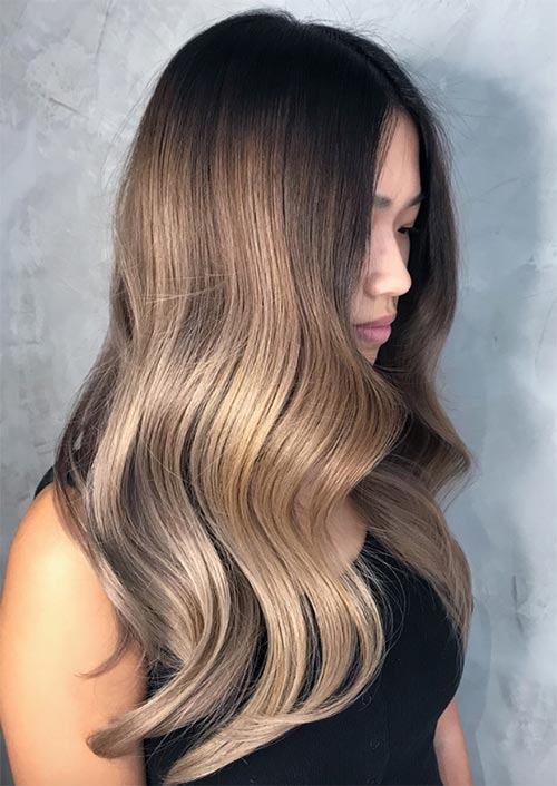 Spring Hair Colors Ideas & Trends: Cool Brown Blonde Ombre Hair