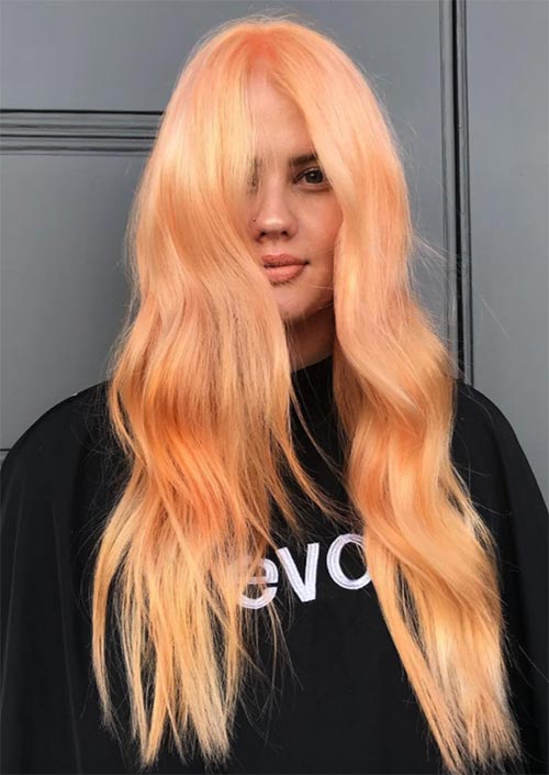 Spring Hair Colors Ideas & Trends: Peach Hair
