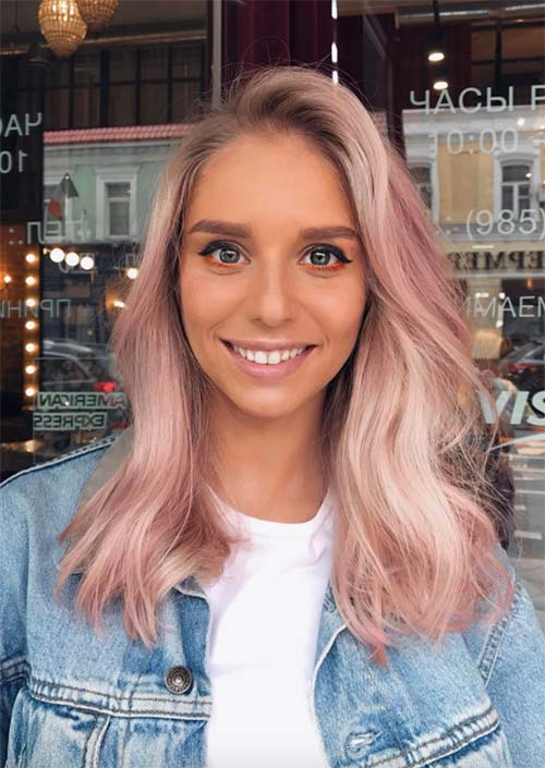 Spring Hair Colors Ideas & Trends: Baby Pink Prosecco Hair