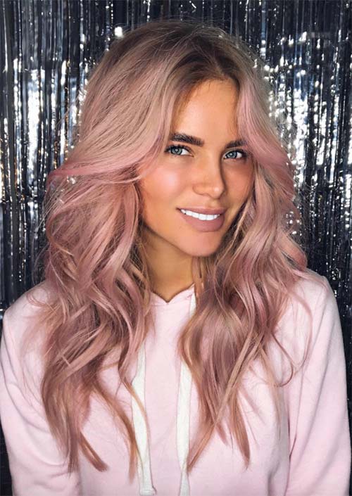 Spring Hair Colors Ideas & Trends: Rose Gold Hair