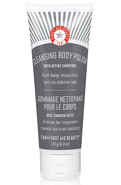 Best Skin/ Body Polishes to Buy: First Aid Beauty Cleansing Body Polish with Active Charcoal