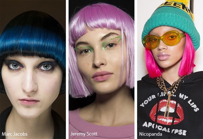 Fall/ Winter 2018-2019 Hair Color Trends: Neon Bobs