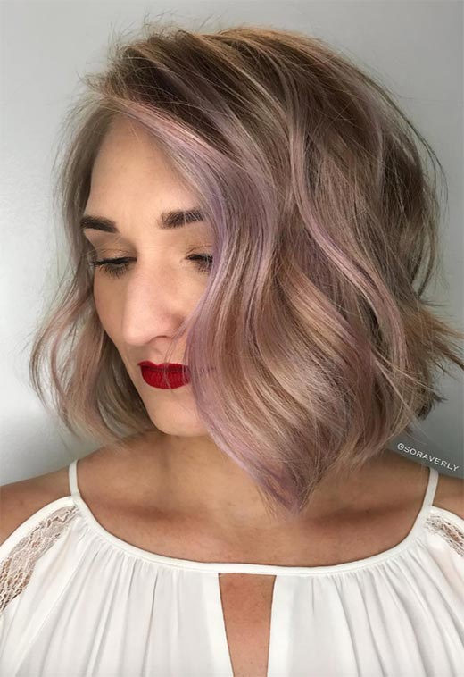 Summer Hair Colors Ideas & Trends: Blush Lavender Hair Color