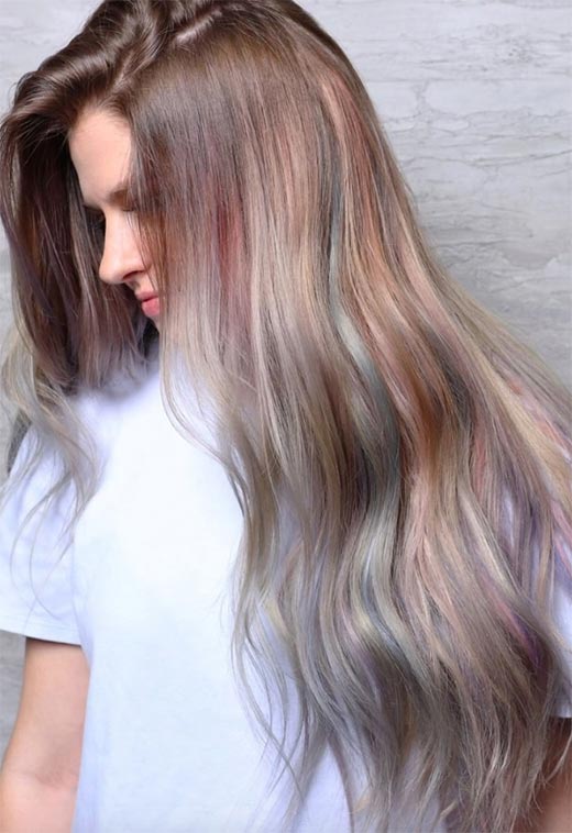 Summer Hair Colors Ideas & Trends: Melted Pastel Hair Color