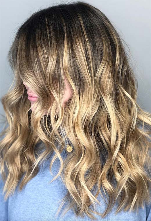 Summer Hair Colors Ideas & Trends: Ombre Honey Blonde Hair Color