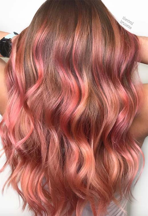 Summer Hair Colors Ideas & Trends: Strawberry Pink Hair Color